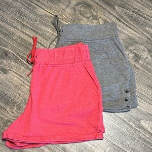 Maurices Bundle Red&Gray inMotion cotton blend 3.5” inseam Women’s Shorts